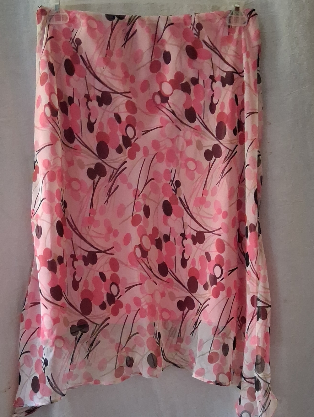Y2k Cato Pink And Floral-Print Asymmetrical Skirt